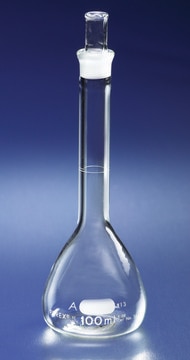 Pyrex&#174; volumetric flask, class A with Pyrex&#174; ST stopper capacity 5&#160;mL