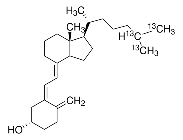 Vitamin D3-25,26,27-13C3 solution 100&#160;&#956;g/mL in ethanol, &#8805;98 atom % 13C, &#8805;97% (CP)