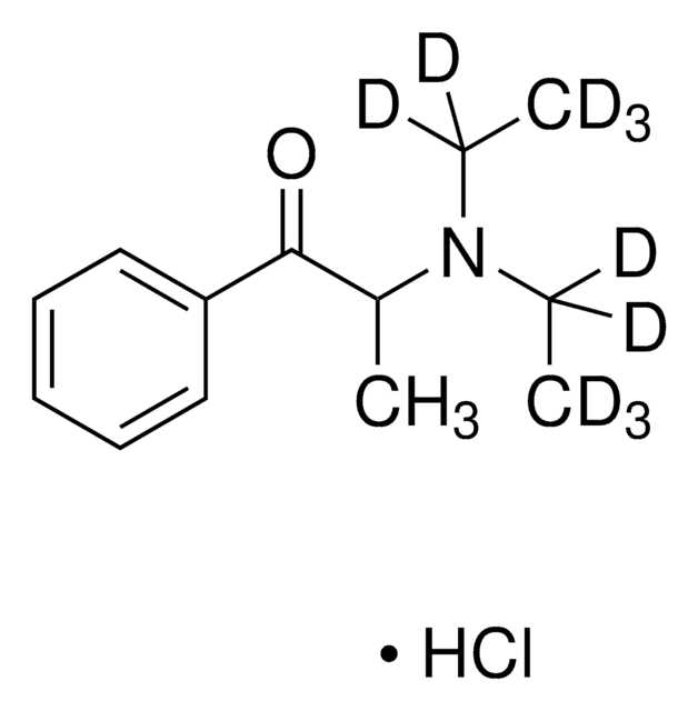 Diethylpropion-D10 hydrochloride solution 100&#160;&#956;g/mL in methanol (with 1% 1 M HCl, (as free base)), certified reference material, ampule of 1&#160;mL, Cerilliant&#174;