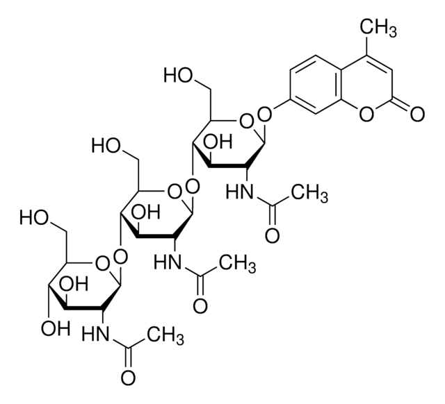 4-Methylumbelliferyl &#946;-D-N,N&#8242;,N&#8242;&#8242;-triacetylchitotrioside fluorogenic glycanase substrate