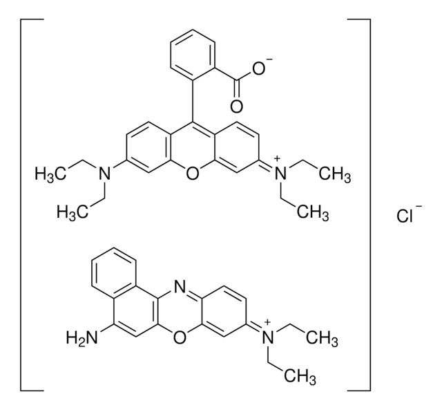 Rhodanile Blue A complex of Nile Blue and Rhodamine B., Dye content 75&#160;%