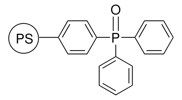 Triphenylphosphine oxide, polymer-bound 200-400&#160;mesh particle size, extent of labeling: 2.5-3.0&#160;mmol/g P loading, 2&#160;% cross-linked with divinylbenzene