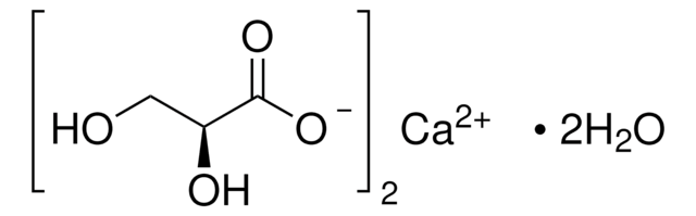 L-(&#8722;)-Glyceric acid hemicalcium salt monohydrate &#8805;97.0% (KT)