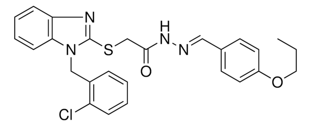 2-{[1-(2-CHLOROBENZYL)-1H-BENZIMIDAZOL-2-YL]SULFANYL}-N'-[(E)-(4-PROPOXYPHENYL)METHYLIDENE]ACETOHYDRAZIDE AldrichCPR