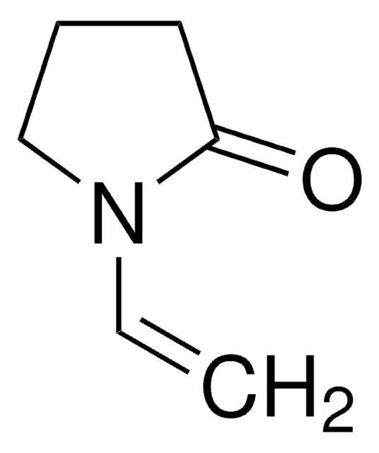 1-Vinyl-2-pyrrolidinone contains sodium hydroxide as inhibitor, &#8805;99%