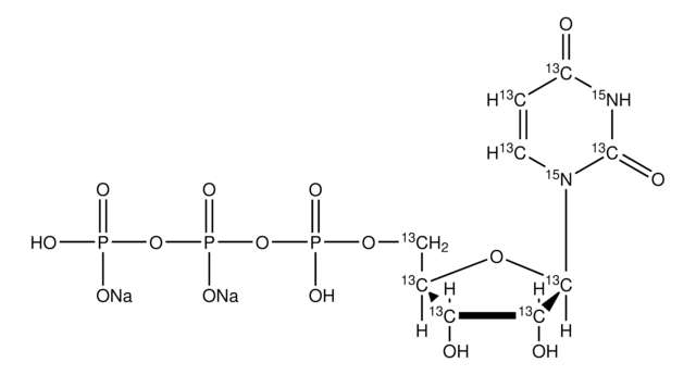 Uridine-13C9,15N2 5&#8242;-triphosphate disodium salt solution 100&#160;mM (in 5mM Tris HCl / H2O), &#8805;98 atom %, &#8805;95% (CP)