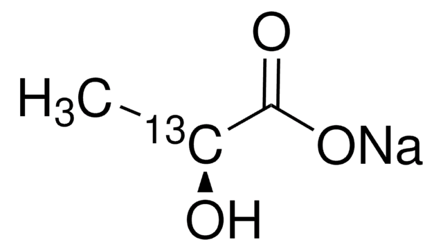 Sodium L-lactate-2-13C solution 45-55&#160;% (w/w) in H2O, &#8805;99 atom % 13C, &#8805;98% (CP), &#8805;98% (Chiral Purity, HPLC)