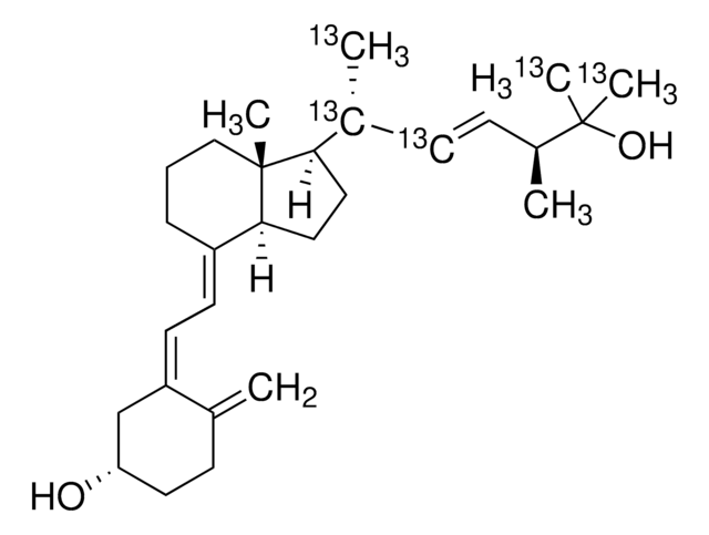 25-Hydroxyvitamin D2-(20,21,22,26,27-13C5) solution 10&#160;&#956;g/mL in ethanol, &#8805;98 atom % 13C, &#8805;95% (CP)