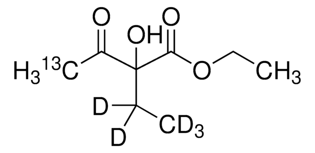 Ethyl 2-hydroxy-2-ethyl-d5-3-oxobutanoate-4-13C 98 atom % D, 99 atom % 13C, 97% (CP)