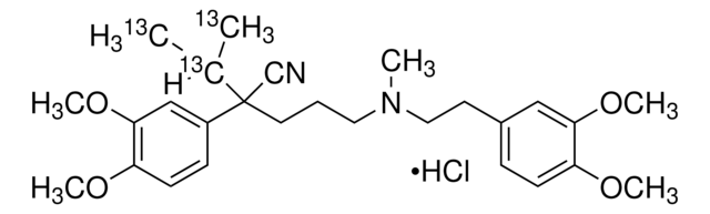 Verapamil-13C3 hydrochloride solution 100&#160;&#956;g/mL in methanol (as free base), certified reference material, ampule of 1&#160;mL, Cerilliant&#174;