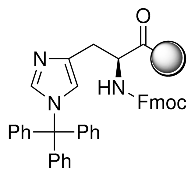 Fmoc-His(Trt)-Wang resin extent of labeling: ~0.7&#160;mmol/g loading