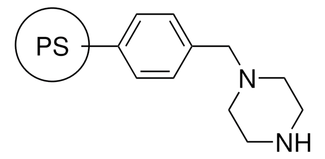 Piperazine, polymer-bound 200-400&#160;mesh, extent of labeling: 1.0-2.0&#160;mmol/g loading, 2&#160;% cross-linked with divinylbenzene