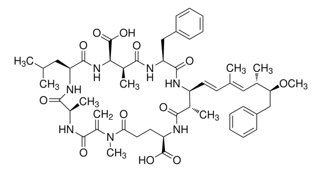 Microcystin-LF solution 6-9&#160;&#956;g/mL in methanol, analytical standard