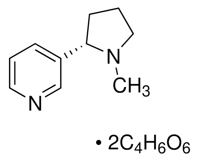 (&#8722;)-Nicotine hydrogen tartrate salt &#8805;98% (HPLC)