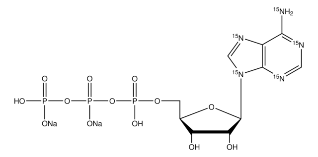 Adenosine-15N5 5&#8242;-triphosphate disodium salt solution 100&#160;mM (in 5mM Tris HCl / H2O), &#8805;98 atom % 15N, &#8805;95% (CP)