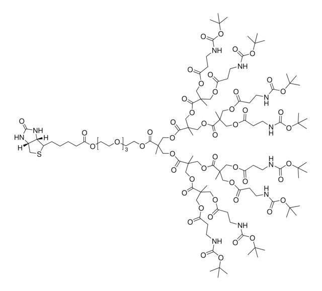 Polyester bis-MPA dendron no. Surface Groups 8, 8 NHBoc, 1 biotin (core), generation 3