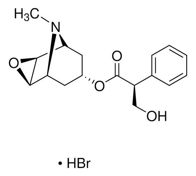 (-)-Scopolamine hydrobromide solution 1.0&#160;mg/mL in acetonitrile: water (9:1) (as free base), certified reference material, ampule of 1&#160;mL, Cerilliant&#174;