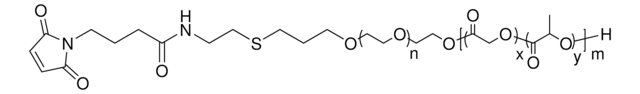 Maleimide poly(ethylene glycol)-block-poly(lactide-co-glycolide) PEG average Mn 5,000, PLGA average Mn 15,000, lactide:glycolide 50:50