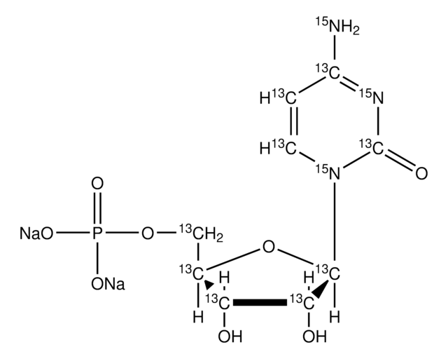 Cytidine-13C9,15N3 5&#8242;-monophosphate disodium salt solution 100&#160;mM (in 5mM Tris HCl / H2O), &#8805;98 atom %, &#8805;95% (CP)