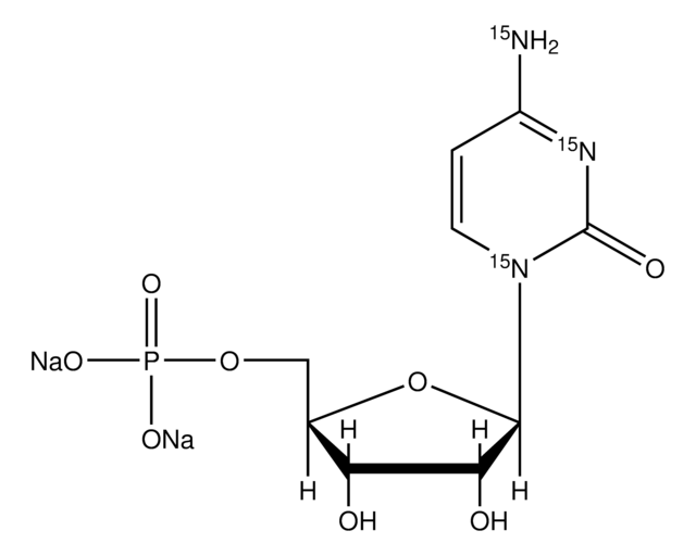 Cytidine-15N3 5&#8242;-monophosphate disodium salt solution 100&#160;mM (in 5mM Tris HCl / H2O), &#8805;98 atom % 15N, &#8805;95% (CP)