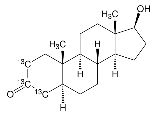 Dihydrotestosterone-2,3,4-13C3 solution 0.1&#160;mg/mL in methanol, 99 atom % 13C, 97% (CP)