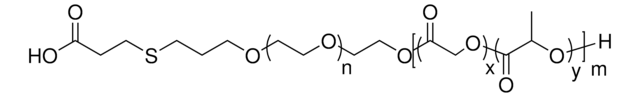 Carboxylic acid poly(ethylene glycol)-block-poly(lactide-co-glycolide) PEG average Mn 5000, PLGA average Mn 15000, lactide:glycolide (50:50)