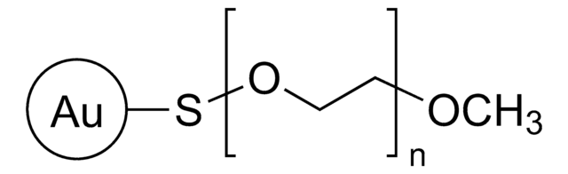 Gold nanoparticles 15&#160;nm diameter, OD 50, methyl terminated, PEG 5000 coated, dispersion in H2O